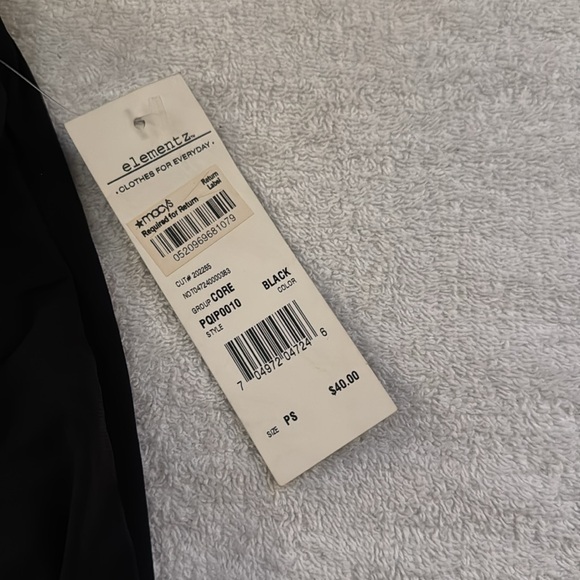 NWT Elementz Petite Basic Core Stretch Pants Elastic Waist Wide Leg 26” inseam - Picture 3 of 3